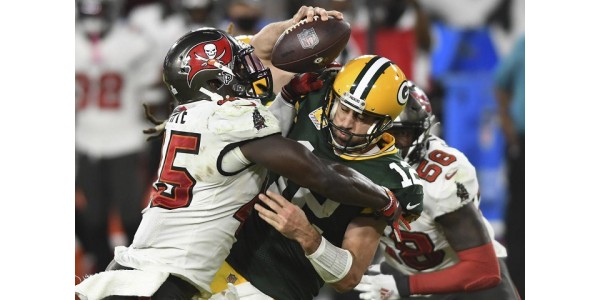 Los Tampa Bay Buccaneers vencieron a los Green Bay Packers por 28 puntos